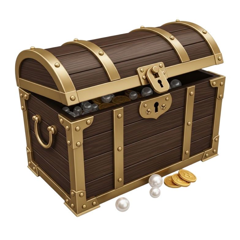 Baú de Pérolas Decorativo